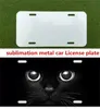 Sublimation Blank Metal Car License Plate Materials Hot Heart Transfer Printing DIY Custom Consumables 29.5x14.5CM FY7670 ss1117