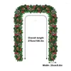 Dekorativa blommor Artificial Christmas Garland 9ft Pine Decorations Delicate Mantel Stair Case Pise Pise