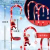 Garden Decorations Solar Christmas lights candy cane courtyard outdoor waterproof led garden villa holiday decoration lawn 221114