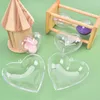 Party Decoration Heart Shape Transparent Plastic Ball Clear Craft Baubles For Christmas Wedding