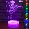 3D voetbal illusie lamp nacht licht 7 kleuren veranderlijk hart liefde vorm multi design dc 5v usb