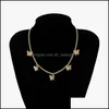H￤nge halsband fj￤ril h￤nge halsband guldkedjor halsband chokers kvinnor sommar fashioin smycken g￥va droppe leverans h￤nge dh74e