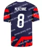 Custom Pulisic Dest McKennie Away Soccer Jerseys 21 22 Aaronson Musah USAS Morgan Lloyd America Football Cirl