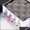 Kolye Kolyeler Kristal Kalp Drift Dilek Şişe Top Geri Kolyeler Kadınlar Moda Cam Kolye Diy Takı Noel DHFPW