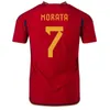 2021 Jersey de football Camiseta spain España Morata Rodrigo Torres Pedri 20 21 Ramos Iniesta Alba Football Shirts Hommes + Enfants Kit Version du joueur