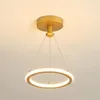 Pendant Lamps Modern Led Light Nordic Minimalist Lighting Fixture Restaurant Dining Indoor Living Bedroom Round Home Decor Gold