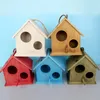 Bird Cages Hanging Outdoor Wood Cage Decor Feeder Small Budgies Parrots Canary Gabbia Per Uccelli Pigeon Supplies DL60NL