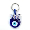 Blue Glass Evil Eye Animal Key Chains Decorate Keychain for Wholesale