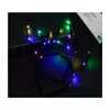 Favore di partito Led Light Up Incandescente Orecchio di Coniglio Fascia Bunny Donna Ragazza Lampeggiante Copricapo Pasqua Cosplay Puntelli Abito Natale Hairban Dhbj3