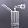 휴대용 유리 오일 버너 Bong Hookah Water Pipes 두꺼운 Pyrex Clear Heady Recycler DAB Rig RIG Handrize Ice Catcher Bong Oil Pot