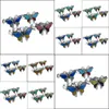 Band Rings Temperature Sensing Butterfly Ring Band Animal Changing Color Charm Mood Rings Children Girls Fashion Jewelry Gift Drop De Dh8T3