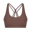 Yoga Outfit Woman Clothes Sports Bra Chest Crop Top Sexy Cross Spanning Beauty Back Wrapped Ladies Without Wing