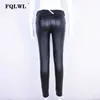 Damen Leggings Habbris Faux Pu Leder Leggins Hohe Taille Sexy Schwarz Push Up Jegging Warme Winterhose T221020