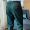 Mens Pants Men Spring Summer Business Formal Solid Casual Korean Slim Fit Suit Wedding Social Trousers Plus Size 38 221117