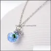 Pendant Necklaces Crystal Heart Drift Wishing Bottle Ball Pendants Necklaces For Women Fashion Glass Necklace Diy Jewelry Christmas Dhfpw