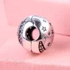 925 Sterling Silver Twinkling Night Bead مع حبة CZ CLAL تناسب أساور سحر المجوهرات الأوروبية Pandora