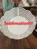 10 Inches Blank Sublimation Wind Spinner Decorations Metal Painting Ornament Double Sides Sublimated Blanks DIY Christmas Party Gifts ss1117