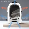 犬のカーシートカバーキャットキャリーUSBインテリジェントバッグペットドッグ猫温度制御バックパックトラベルスペースケージ通気性子犬バッグ