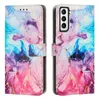 Portemonnee lederen kisten voor Samsung S23 plus S22 Ultra A14 5G A23E A33 A53 A73 A13 4G S21 Marble Rock Stone Holder Pouch Strap Flip Cover