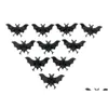 Party Favor Halloween Bat Rings Plastic Party Favors Devil kostymtillbehör smycken läskig tema festlig dekor svart lila oran dhfov