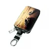 PU Leather Storage Bags Sublimation Car Key Cover Case Blank Heat Transfer Car Keys Holder Package Bag