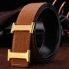 2022 Belts Womens Mens Belt Black Genuine Leather Gold Smooth Buckle with White Box Dust Bag White Gift Bags Card 1001