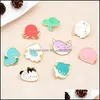 Broches broches en émail dessin animé animal marin broche broche mignon tortue mer baleine baleine épingle toop shirt sac co femmes enfants fashi dh9kc