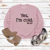 Herfst dames sweatshirts letters geprinte losse trui lange mouwen casual tops mode pullover katoenen t -shirt