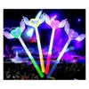 Autres fournitures de fête d'événement LED Baguettes magiques Flash Fairy Angel Heart Wings Baguette Cosplay Déguisement Glow Sticks Party Light Up Atmos Dhiwe