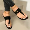 Flip Flops Moda Terlik Ayakkabıları Pu Deri Klip Ayak To Tweed Sandalet Yaz Bayanlar Düz Kadın Plajı Kadın Gündelik 2109131887
