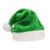 Рождественские шляпы Санта -Клауса 7 Цветов короткие плюшевые кепки фестиваль вечеринка косплей костюмы крышка рождественские аксессуары Dh3698