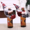 Juldekoration Santa Claus Wine Bottle Cover Christmas Ornaments Gott nytt år Xmas Navidad Decor SN2448