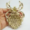 Pins broszki klasyczny pająk broszka luksusowe fioletowe kryształowe złocone zwierzęce wisiorek 221114