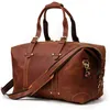 Duffel Bags 2022 Design Leather Travel Bag For Men Male Duffle Large Capacity Weekender 50cm Luggage Business Flight