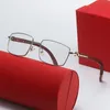Nuovo stile CARTI Glasses Man Occhiali da sole vintage Full Fante Metal Fashion Net Red Stesse uomini e donne Square Frame Designer Eyewear Brand Wholesale With Box