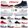 Cherry 11 11s Jumpman 11 Mens Basketball Shoes Cool Greys Bred Concord Sneakers Midnight Navy Pure Violet Legend Blue UNC 72-10 Sports Women Trainers Size 13