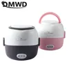 Electric Heated Lunch Boxes DMWD MINI Rice Cooker Thermal Heating Electric Lunch Box 12 Layers Portable Food Steamer Cooking Container Meal Lunchbox Warmer 221117