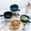 Bowls Baked Rice Bowl Nordic Style With Handle Baking Pasta Plate Simple Household Tableware Soup Noodle Salad