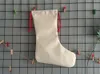 DIY Sublimatie Blanco Tassen Afdrukken Linnen Kousen Kerstmis Decoratie Socks Halloween Advertising Drawtring SOCK SANTA SACK Grote cadeau Personaliseerde SS1117