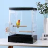 Bird Cages White Acrylic Cage Feeder Transparant Large Canary Birds Parrot Outdoor Gabbia Per Uccelli Pigeon Supplies DL60NL
