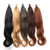 24 pouces Yaky Poney Crochet Extensions de Cheveux Yaki Poney Tresses Synthétique Postiche Tresse Synthétique Tressage Cheveux