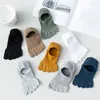 Men's Socks Five-finger Men's Thin Cotton Sweat-absorbing Split-toed Shallow Mouth Invisible Non-slip Mesh Boat Sock