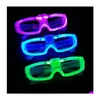 Party Favor Party Led Shutter Glow Cold Light Glasses Up Shades Flash Rave Luminous Christmas Favors Cheer Atmosphere Props Festive Dhdiy
