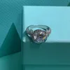 luxe modeontwerperring diamanten ring klassiek veelzijdig essentieel cadeau voor vrouwen Sterling verzilverd Eenvoudige stijl goed nice282V