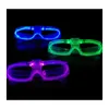 Party Favor Party Led Shutter Glow Lunettes de lumière froide Up Shades Flash Rave Lumineux Faveurs de Noël Cheer Atmosphère Props Festive Dhdiy