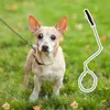 Dog Collars Pet Chain For Small Medium Leash Handle Leads PU Leather Iron Anti-Bite Metal Harness