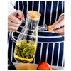 Storage Bottles Olive Oil Dispenser Measurements Vinegar Cooking Can 550ml/700ml Glass Bottle Leak-Proof Health BBQ Kitchen Supplies