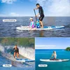 Trackion Gonflable Stand Up Paddle Board Antidérapant SUP Surf avec Pompe à Air Sac de Transport Debout Bateau Wakeboard Longboard 221114