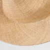 2022 Groothandel Natuurlijk gras Zon Sombreros brede rand Lady Logo gewoon strandontwerp zomer aangepaste vrouwen Panama Fedora Straw hoed