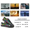 Men Women DIY Custom Shoes Low Top Canvas Skateboard Triple Black Customization UV Printing Sports Sneakers Kele139